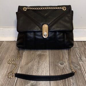 Ted Baker London Black Crossbody Bag with Gold Accents